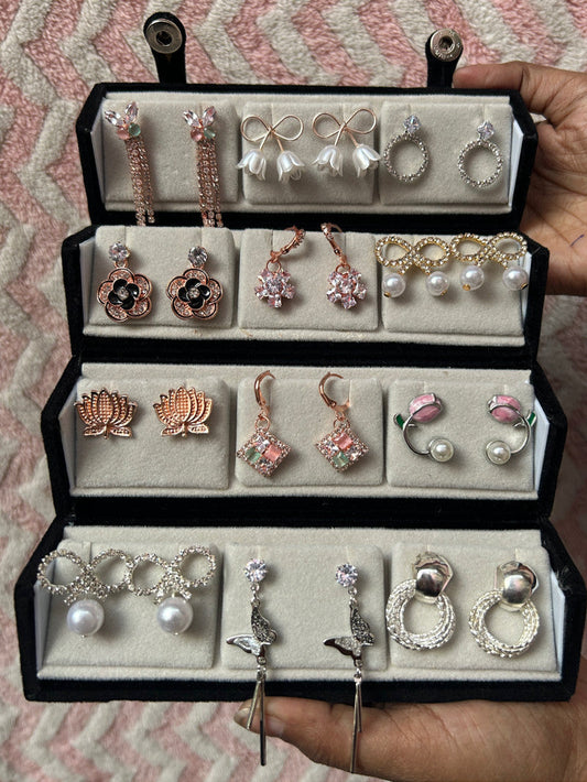 16 White Jhhumka with + Box