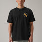 Noir Black Back Print Oversized T-shirt