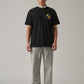 Noir Black Back Print Oversized T-shirt