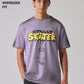 Purple Printed Oversized T-shirt