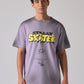 Purple Printed Oversized T-shirt
