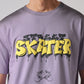 Purple Printed Oversized T-shirt