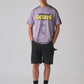 Purple Printed Oversized T-shirt
