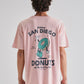 Pink Back Graphic Printed Oversized T-shirt