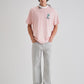 Pink Back Graphic Printed Oversized T-shirt
