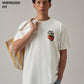 White Back Print Oversized T-shirt