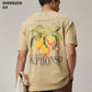 Tan Beige Back Printed Oversized T-Shirt
