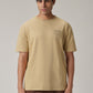 Tan Beige Back Printed Oversized T-Shirt