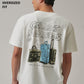 White Back Printed Oversized T-Shirt
