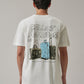 White Back Printed Oversized T-Shirt