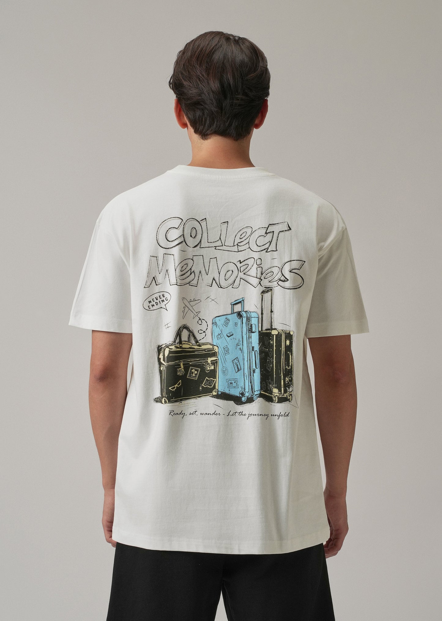 White Back Printed Oversized T-Shirt