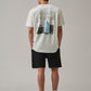 White Back Printed Oversized T-Shirt
