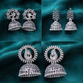 Set of 7 Oxidised Earrings Combo