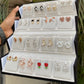pretty 16 pairs studs Daily wear earrings box ✨🎀