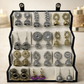 Set of 12 Oxidised Jhumka with Black Jewellery Box