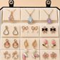 Set of 12 Stud Earrings with Pendants Box