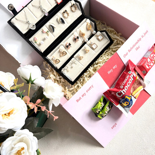 Earring Folding Box Love Hamper