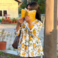 Mustard Bloom Cotton Peplum Top (Buy 1 Get 1 Free)