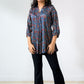Blue Blooms Modal Ajrakh Short Top (Buy 1 Get 1 Free)