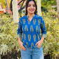 Blue Printed Cotton Kurti – Effortless Everyday Elegance (Buy 1 Get 1 Free)