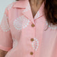 Peach Handblock Cotton Shirt Kurti (Buy 1 Get 1 Free)