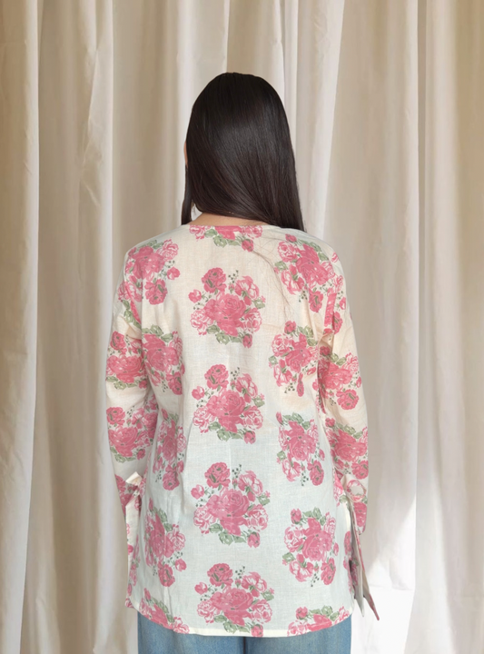 Meera Pink Petal Kurti (Buy 1 Get 1 Free)
