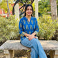 Blue Printed Cotton Kurti – Effortless Everyday Elegance (Buy 1 Get 1 Free)