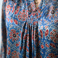 Blue Blooms Modal Ajrakh Short Top (Buy 1 Get 1 Free)