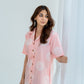 Peach Handblock Cotton Shirt Kurti (Buy 1 Get 1 Free)