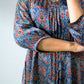 Blue Blooms Modal Ajrakh Short Top (Buy 1 Get 1 Free)