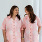 Peach Handblock Cotton Shirt Kurti (Buy 1 Get 1 Free)
