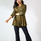 Peach Handblock Cotton Shirt Kurti (Buy 1 Get 1 Free)