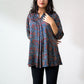 Blue Blooms Modal Ajrakh Short Top (Buy 1 Get 1 Free)